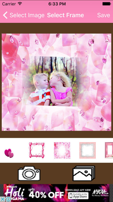 Pink Heart Photo Frame For Girls screenshot 2