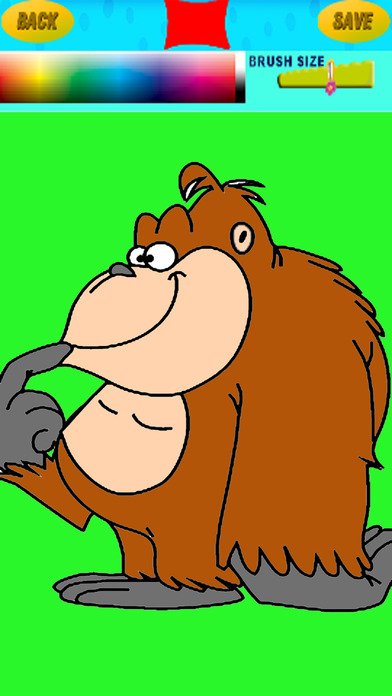 Page Gorilla Coloring Book Game For Kids Edition screenshot 2