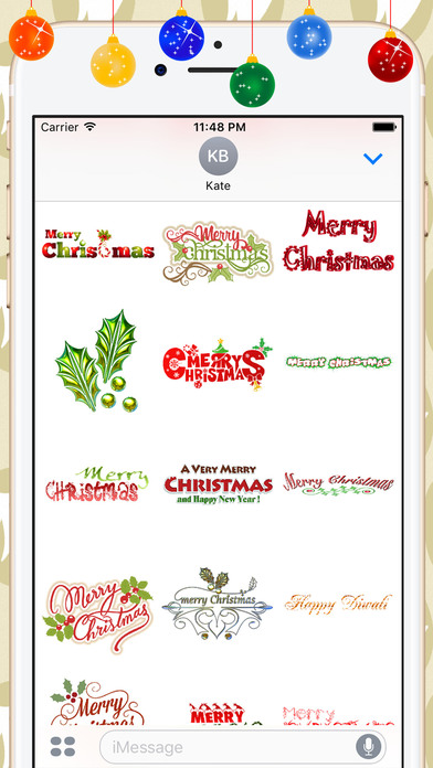 Merry Christmas Wishes Stickers screenshot 2