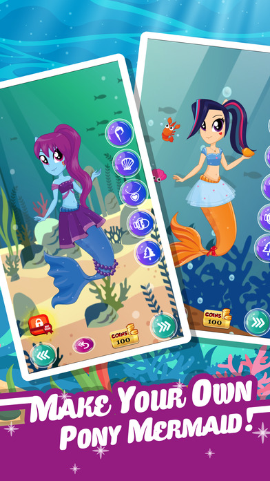 Pony Dress Up Game for Girls - Create Your Mermaid screenshot 3