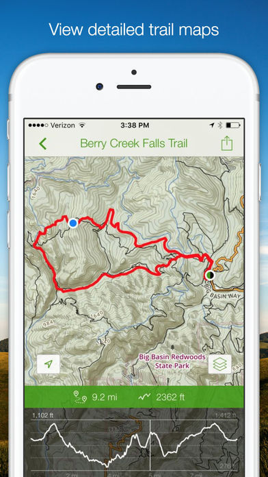 AllTrails mobile application