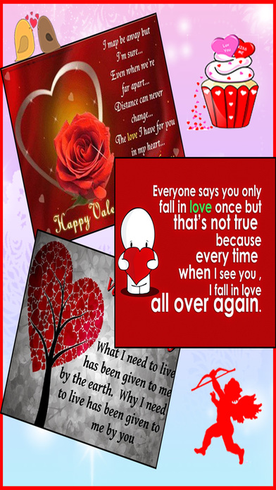 Happy Valentine's Day Card Maker 2017 - Love quote screenshot 2