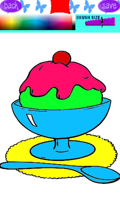 Draw Sweet Ice Cream Coloring Book Game Free screenshot 2