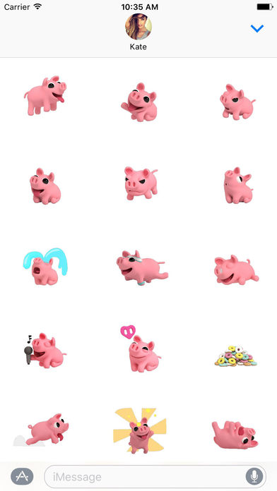 Pinky The Pig Animated Stickers screenshot 2