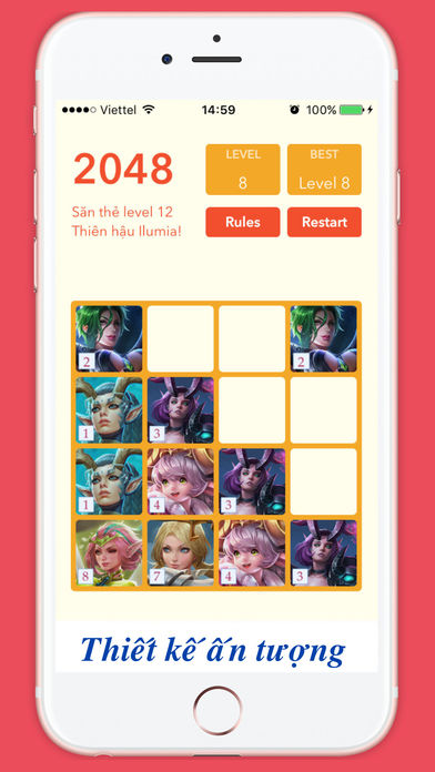 2048 Liên quân mobile cards screenshot 2
