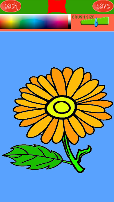 Coloring Book Game For Kids Sunflower Version screenshot 2