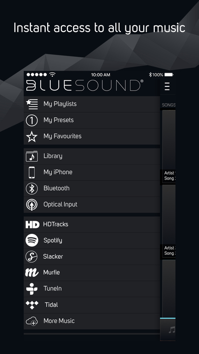 Aplicatia Bluesound BluOS