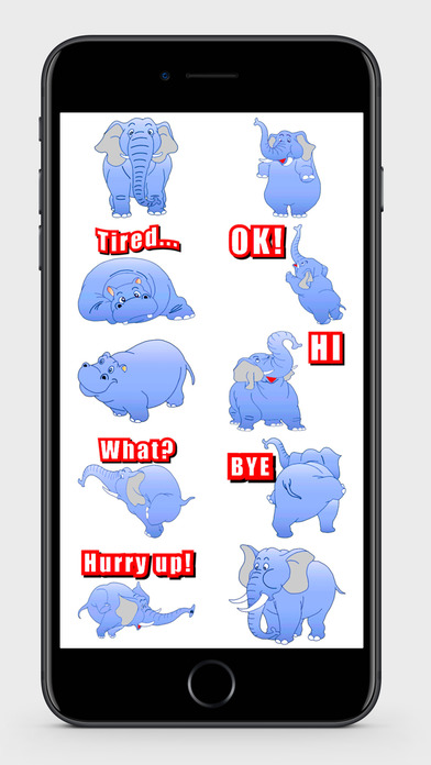 Elephant and Hippo Stickers screenshot 2
