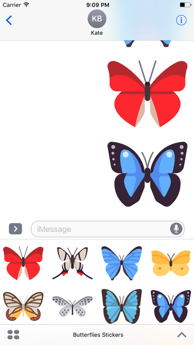 Butterflies Stickers - Wonderful Emoji screenshot 2