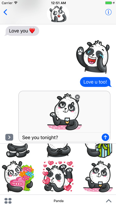 Panda Bear stickers! screenshot 4