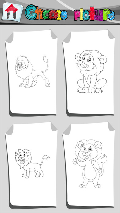 Lion Coloring Book App screenshot 2