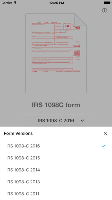 1098C Form screenshot 2