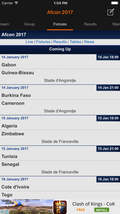 CAF-AFCON 2017 screenshot 3