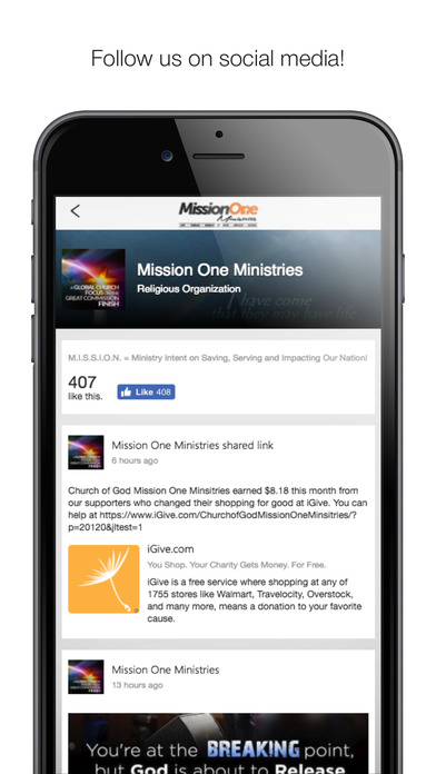 Mission One Ministries COG screenshot 3