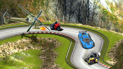 Motor Bike Gunship Heli Chase & Attack - 3D Sim screenshot 3