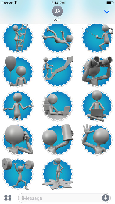 3D Guy Sticker Pack 3 screenshot 3
