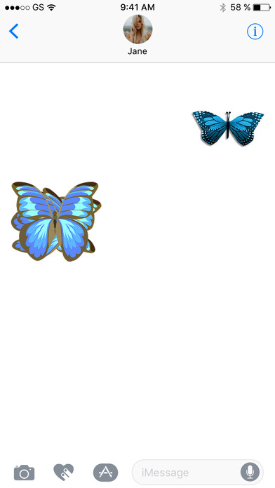 Butterflies Three Sticker Pack screenshot 2