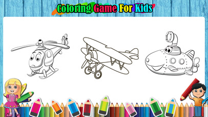 Coloring Book:Amazing Airplane Games For Kids screenshot 2
