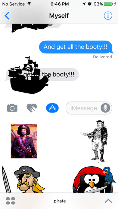 Pirates : Captain Jack and Booty Stickers screenshot 2