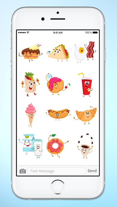 Fun Breakfast and Lunch Food Sticker Pack screenshot 4