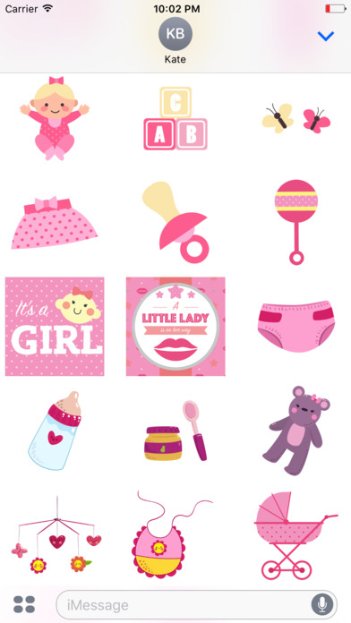 BABy GIRL Stickers for iMessage screenshot 2