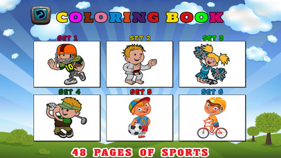 Kids Coloring Pages Free - Sports Baby First Words screenshot 2