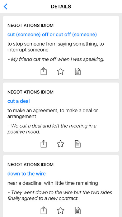 Negotiation & Sports idioms screenshot 2