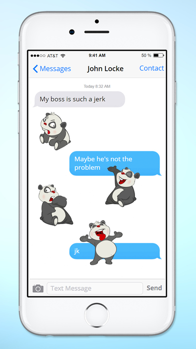 Fun Bamboo Panda Sticker Pack screenshot 2