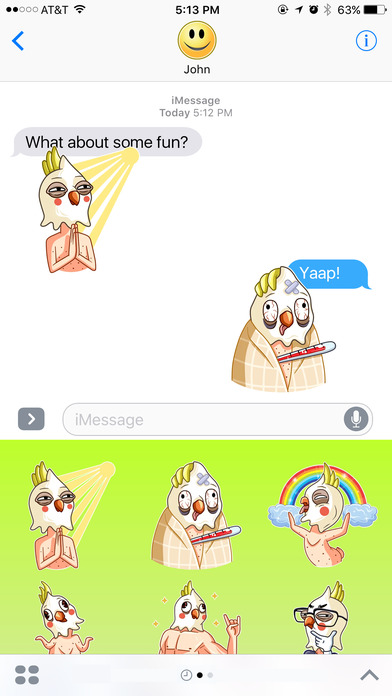 Strange and Funny Parrot Stickers screenshot 2