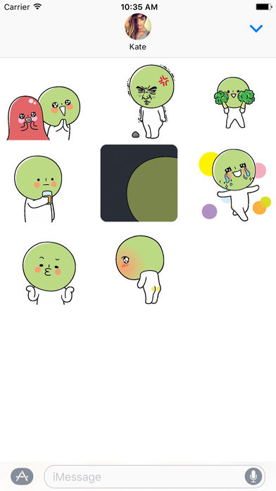 Cute Peas Animated Stickers screenshot 2