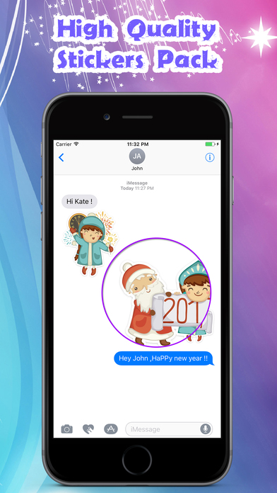 Cute Christmas Girl Stickers Pack for iMessage screenshot 4