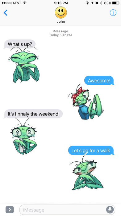 Adventures of Mantis  Stickers screenshot 3