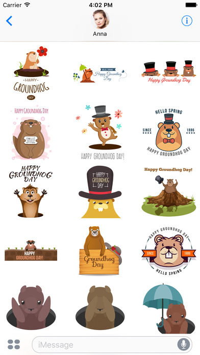 Happy Groundhog Day Stickers screenshot 2