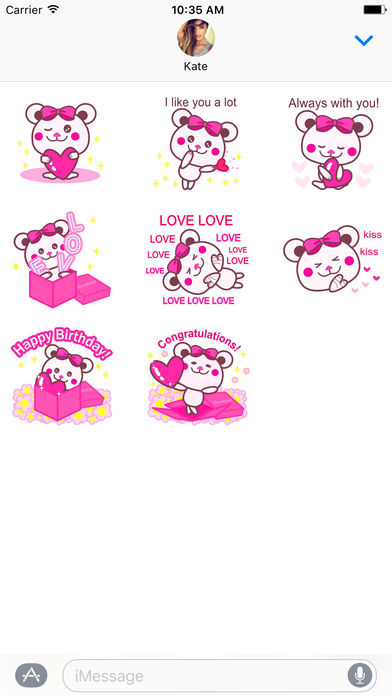 Chocolate Bear for Valentine's Day Stickers screenshot 3