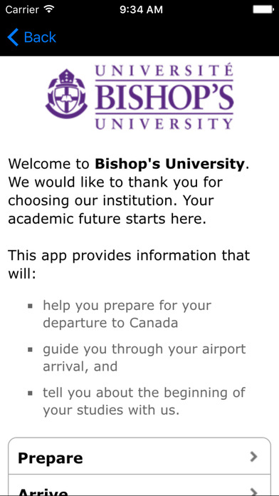 Bishop's University screenshot 2