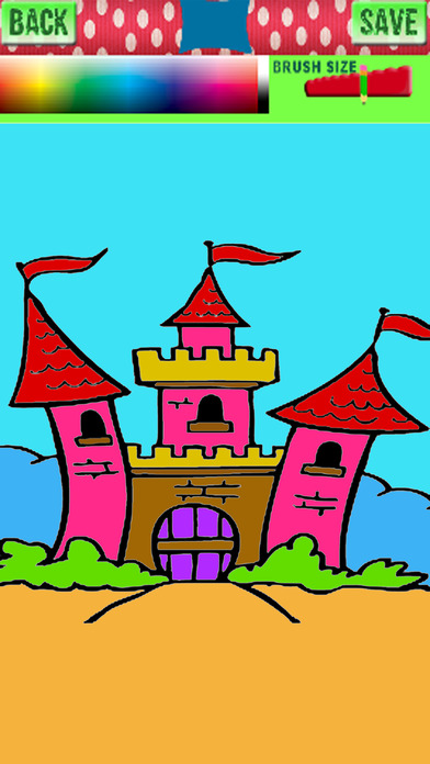Free Castle Coloring Book Game For Kids Edition screenshot 2