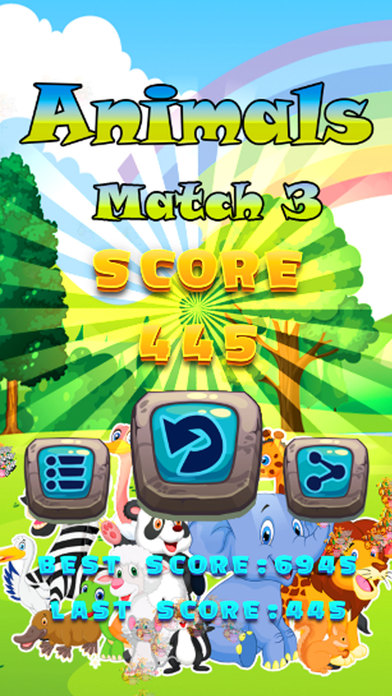 Animal Match 3 Puzzle-Drag Drop Line Game for kid screenshot 3