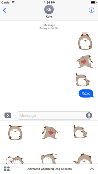 Animated Charming Dog Stickers For iMessage screenshot 4
