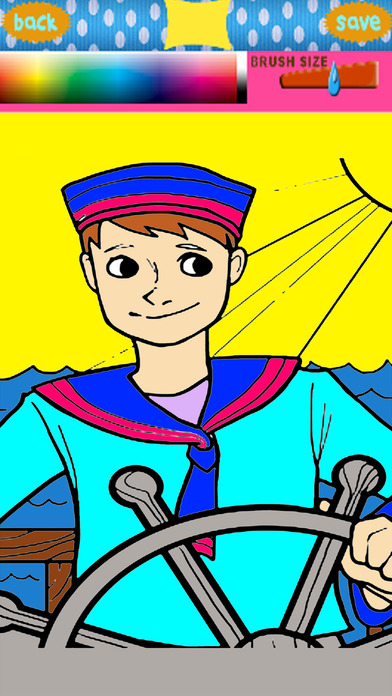 Captain And Boat Coloring Book Game Edition screenshot 2