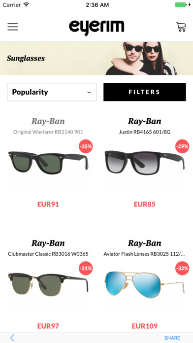 Eyerim - designer glasses screenshot 3