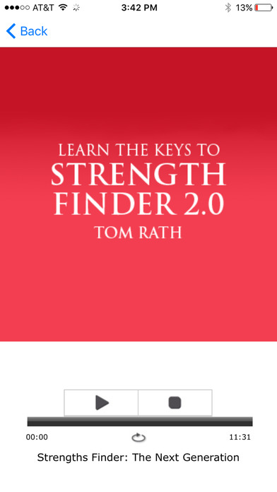 StrengthsFinder 2.0: Tom Rath Meditation Audiobook screenshot 4