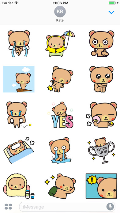 Brownie The Litle Baby Bear Sticker screenshot 2