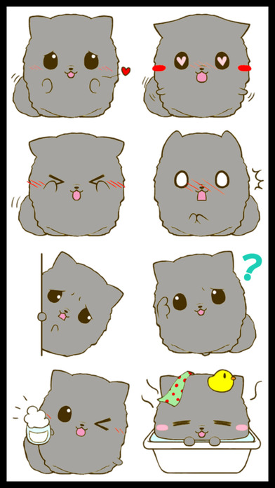 Fluffy Kitty 2 Stickers screenshot 2