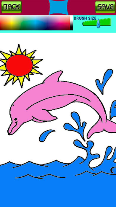Penguin And Dolphin Coloring Page Game Edition screenshot 3