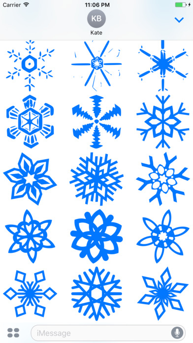 Amazing Snowflakes Stickers screenshot 2