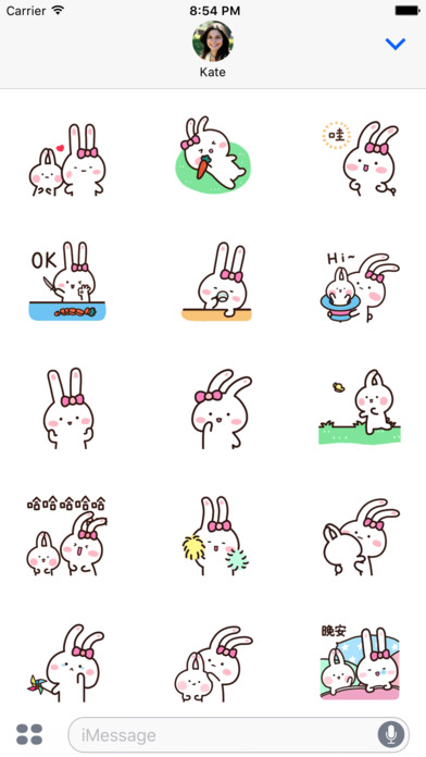 Jolly Rabbit Animated Emoji Stickers screenshot 2