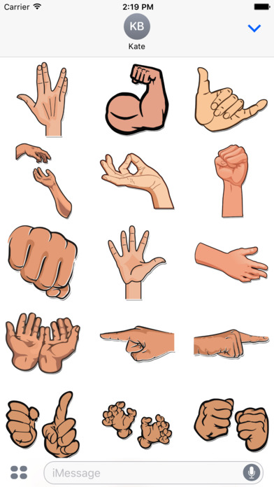 Hand Gestures Stickers - Express with fingers screenshot 2