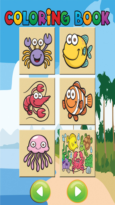 Kids Coloring Book Sea Animals Preschool screenshot 4