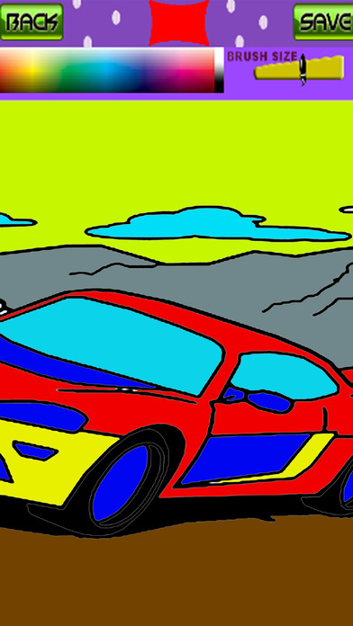 Draw Race Car For Coloring Book Games Edition screenshot 2