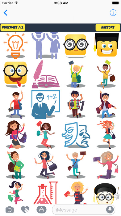 Student Stickers - Student Emojis Superset screenshot 3